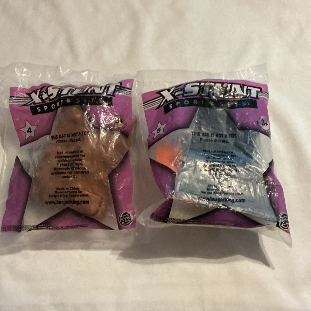 2001 X-STUNT Sports Stars Toy Pack - Purple Packaging Lot of 2 In set #4 & #5